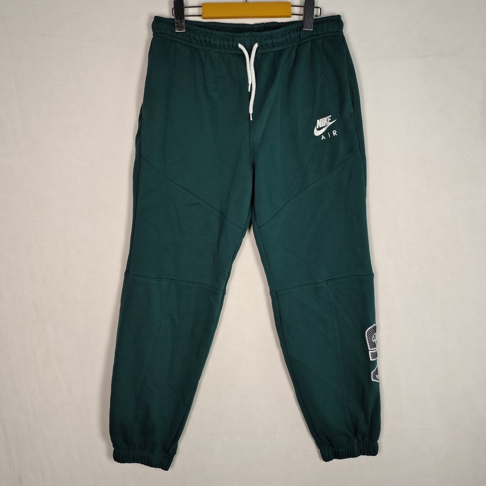 Nike Air Jogger Sweatpants Green Paneled Fleece Pants Large Mens CU4138-340
